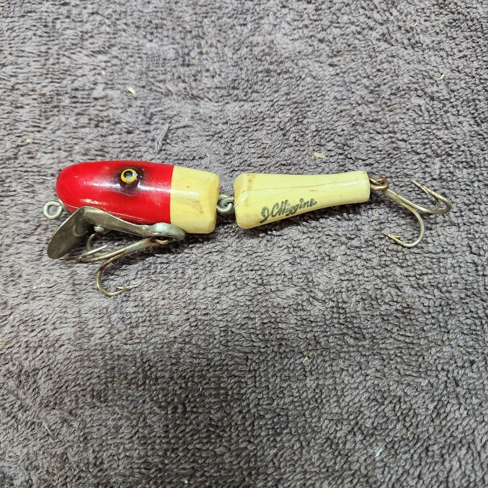 J.C. Higgins Vintage Fishing Lure red and white b50